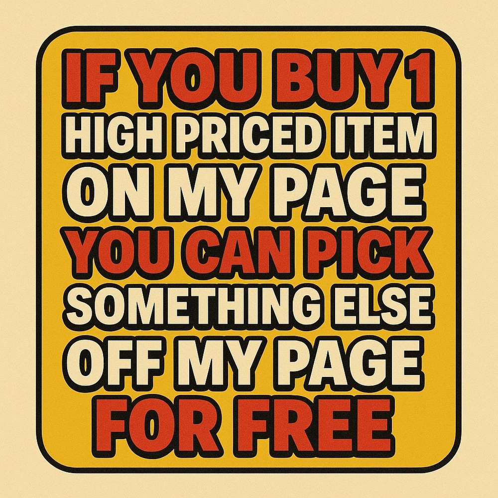 Buy One High-Priced Item Get One Free 😮